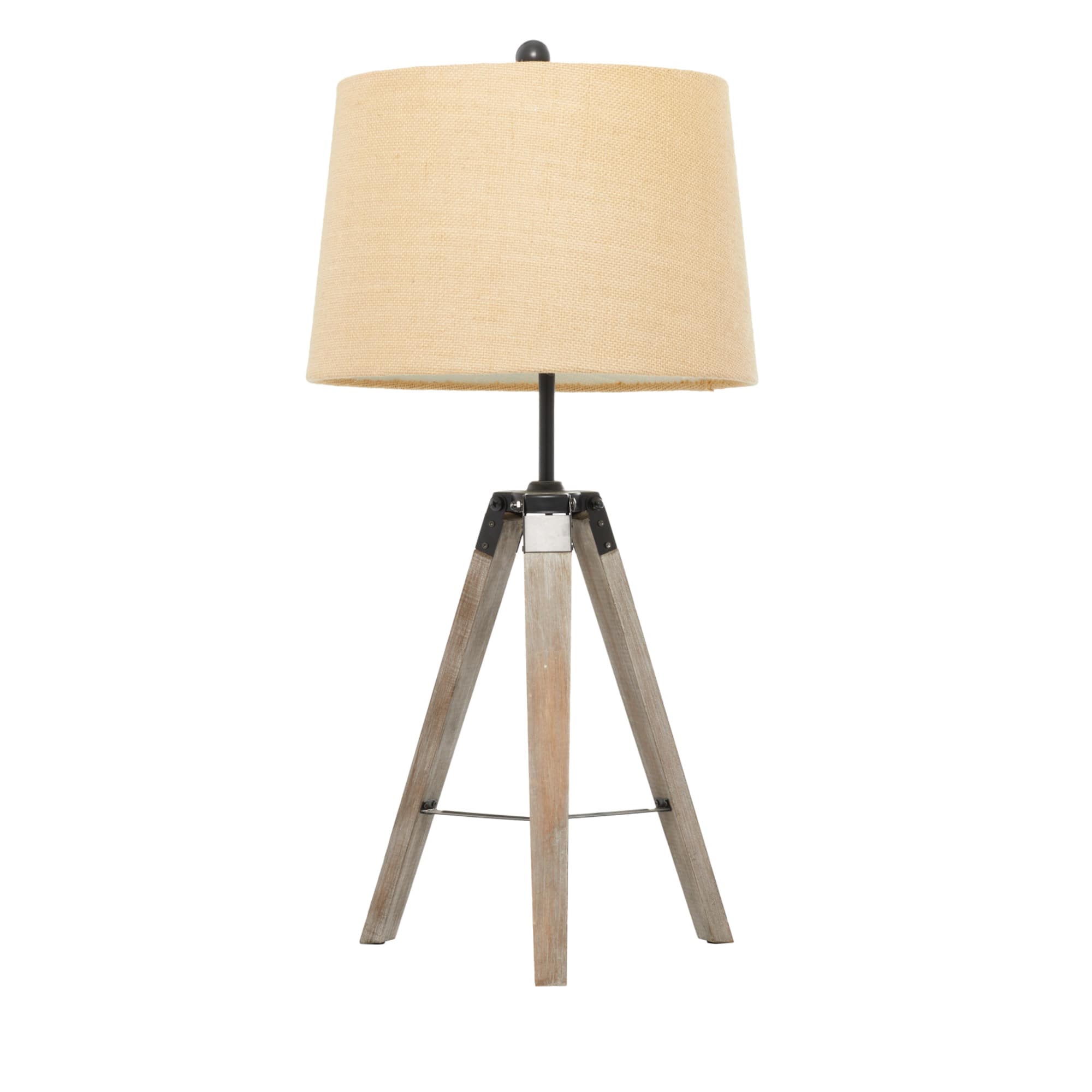 Set of 2 Brown Wood Rustic Table Lamp, 31"